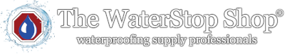 The WaterStop Shop logo with tagline waterproofing supply professionals